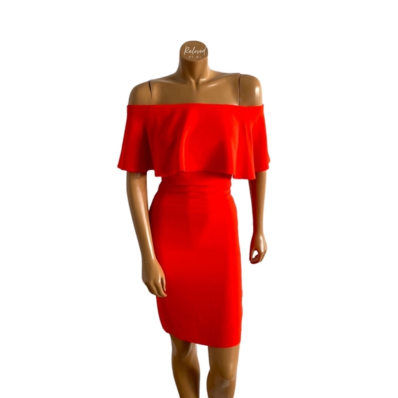 Reiss Orange Dress Size 4 - Picture 2 of 10